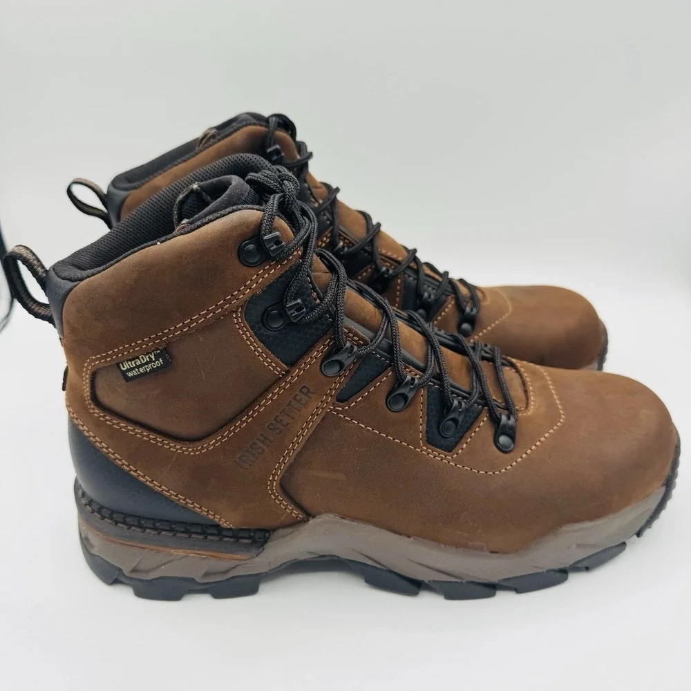 Irish Setter Crosby‎ Boots Men's Size 11 D Brown Waterproof Non Metallic Toe